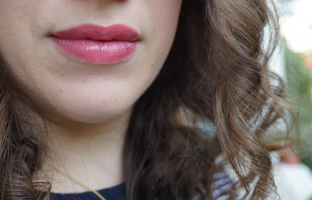 Lisa Eldridge Beauty Lip Gloss on lips
