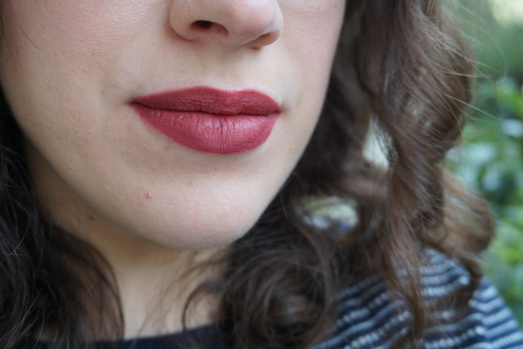 Velvet Blush lipstick with matching lip pencil